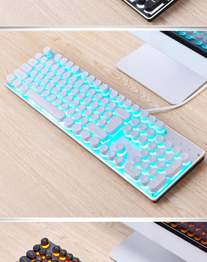 Viper wired gaming keyboard 104 keys black backlit USB waterproof