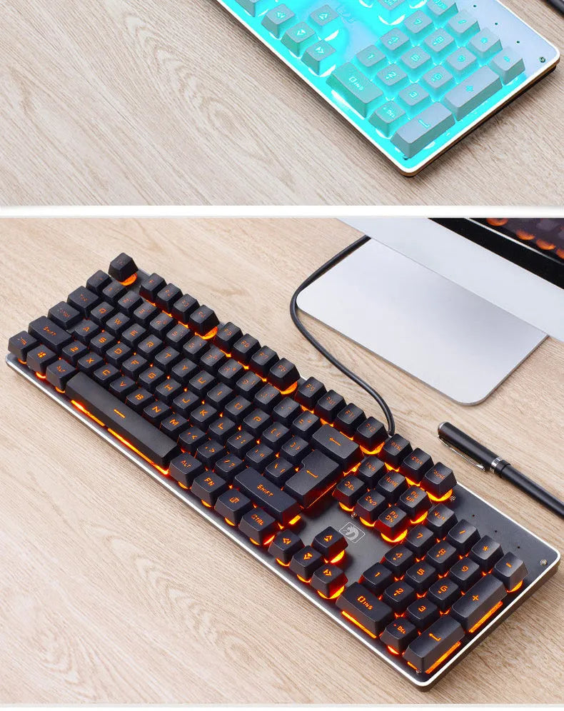 Viper wired gaming keyboard 104 keys black backlit USB waterproof