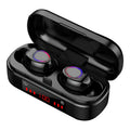 V7 LED version wireless Bluetooth TWS binaural headset with charging case and ear caps