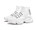 Men's sports casual shoes white colour mesh upper side view size 39-47