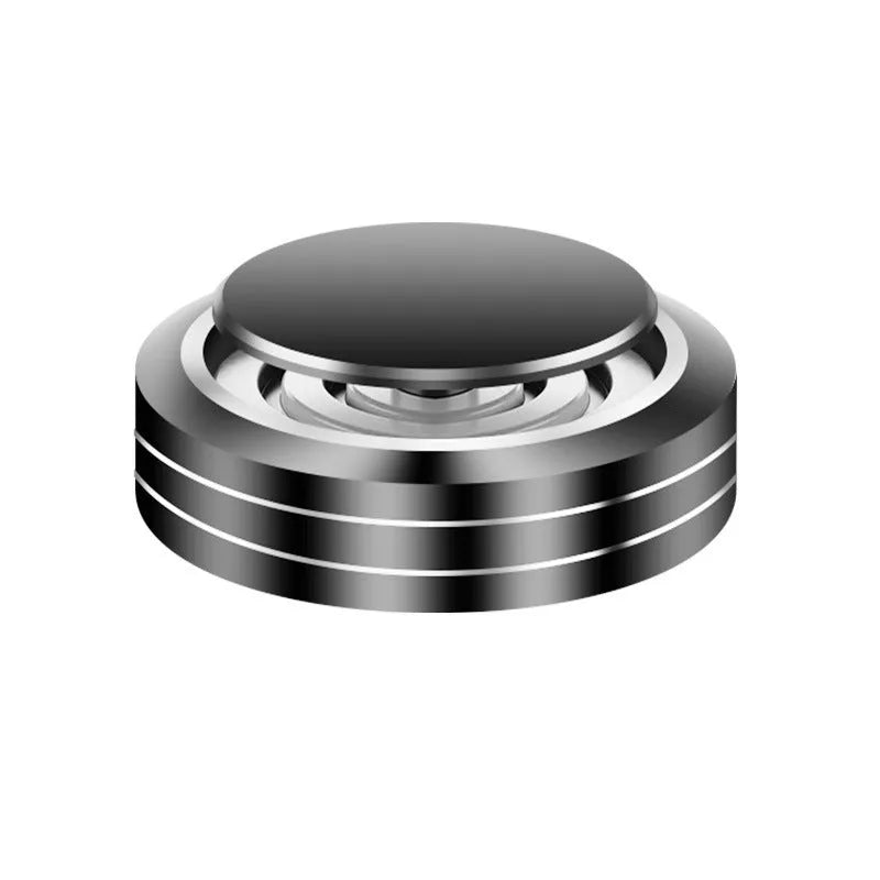 Solid balm car aromatherapy decoration in aluminium alloy with polished painted finish, Black Red or Silver, six scents