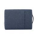 Polyester laptop sleeve bag with zipper closure and telescopic handle in black, grey, navy blue, and purple