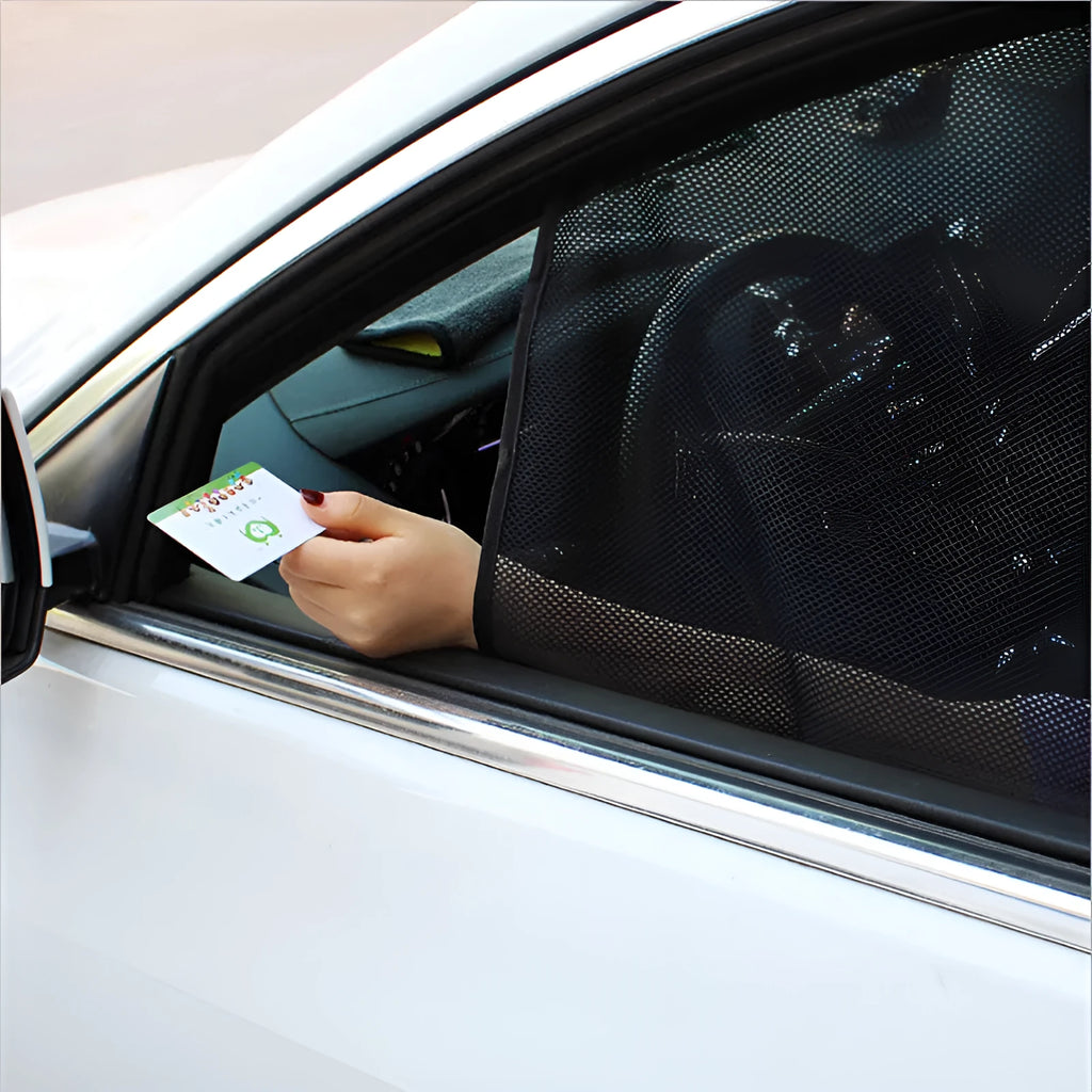 Black car magnetic sunshade net with 10 magnets on mesh cloth, 80x50cm or 90x60cm size for vehicle door windows