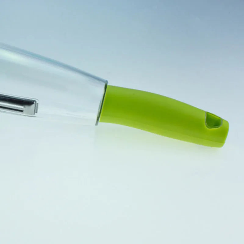 Green multifunctional storage box peeler with built-in rubbish bin for collecting vegetable peelings