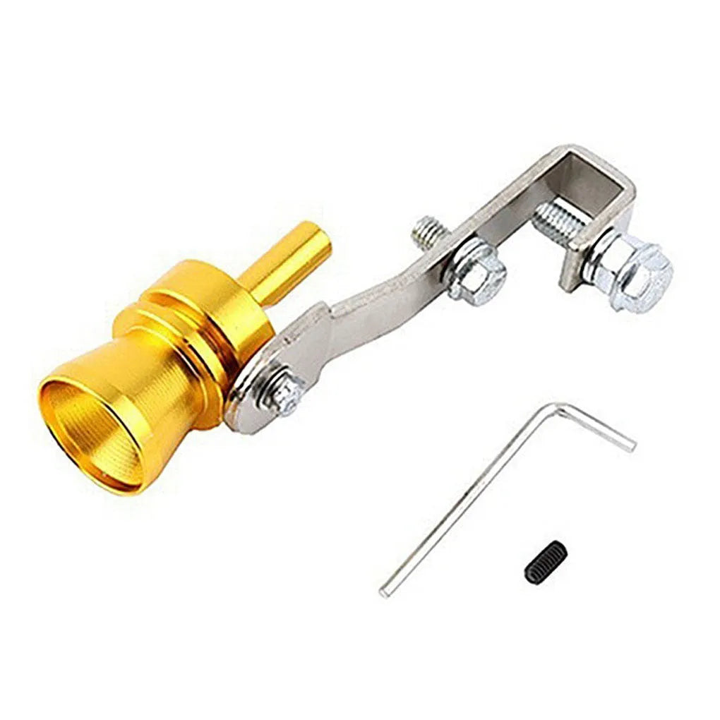 Colour Turbo Whistle Exhaust Pipe aluminium alloy 28mm for GM modified in Gold L size