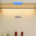 Induction LED cabinet lamp strip with hand-scanning sensor, rechargeable battery, and magnetic suction design