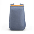Dark gray 15.6 inch polyester backpack with USB charging port on a front pocket