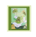 Hardcover notebook with PVC cover showing four decorative style options