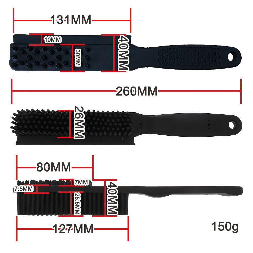 Electrostatic rubber pet hair remover brush 260x40x40mm for sofas, carpets, and car seats, scratch-free