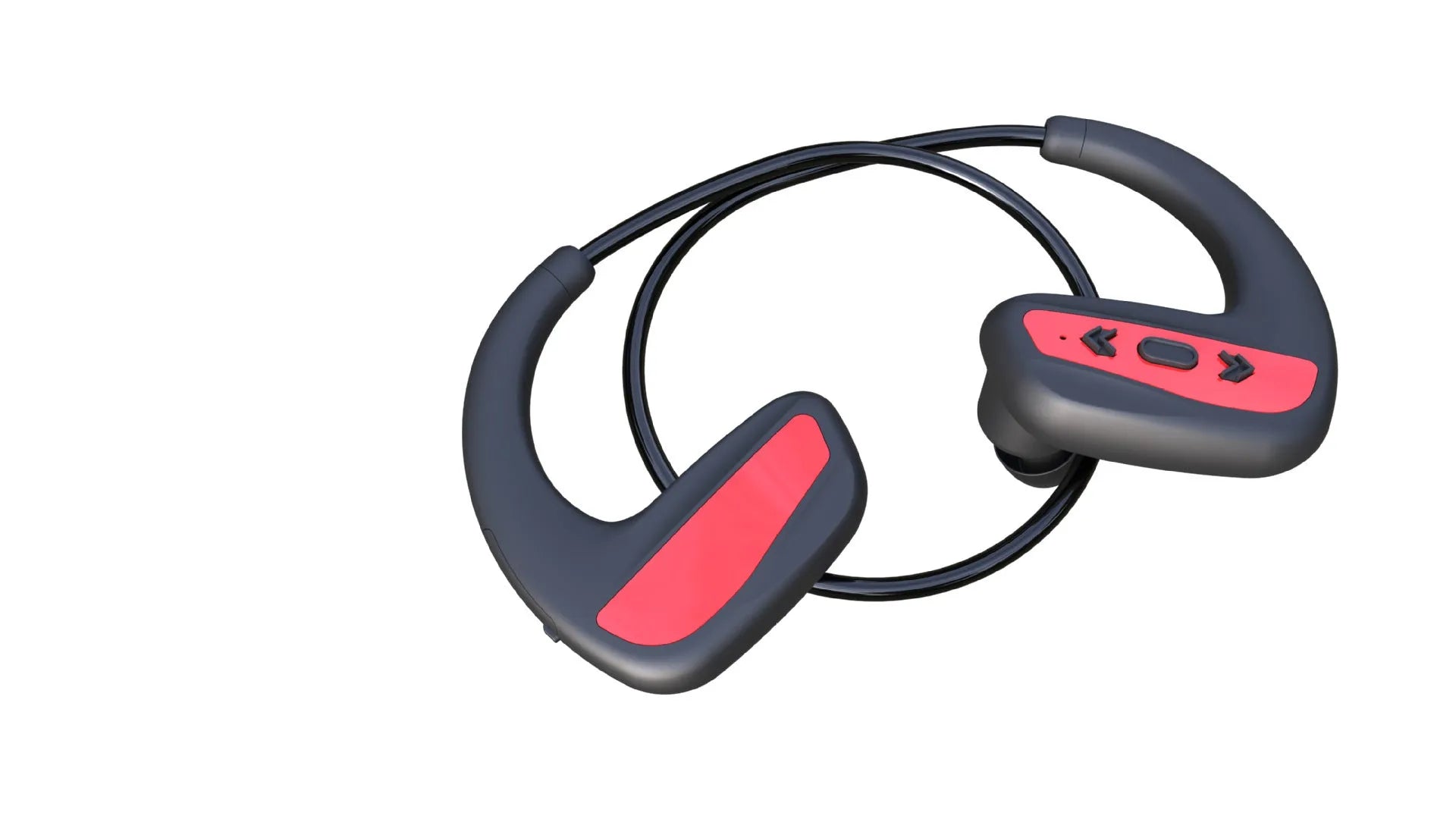 Suomijia SM608 black swimming headset with head-mounted design and dual stereo earbuds