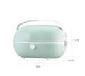 Green portable electric lunch box with 1 litre stainless steel inner tank and control buttons