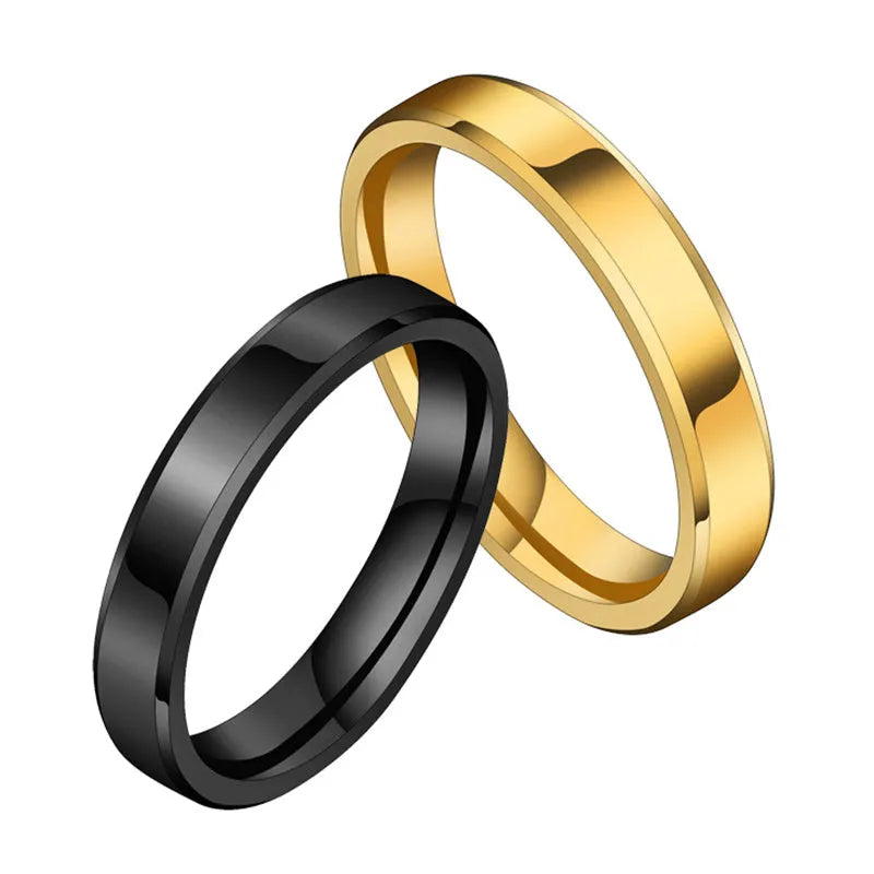 Titanium steel ring with 6mm band width in silver finish on neutral background
