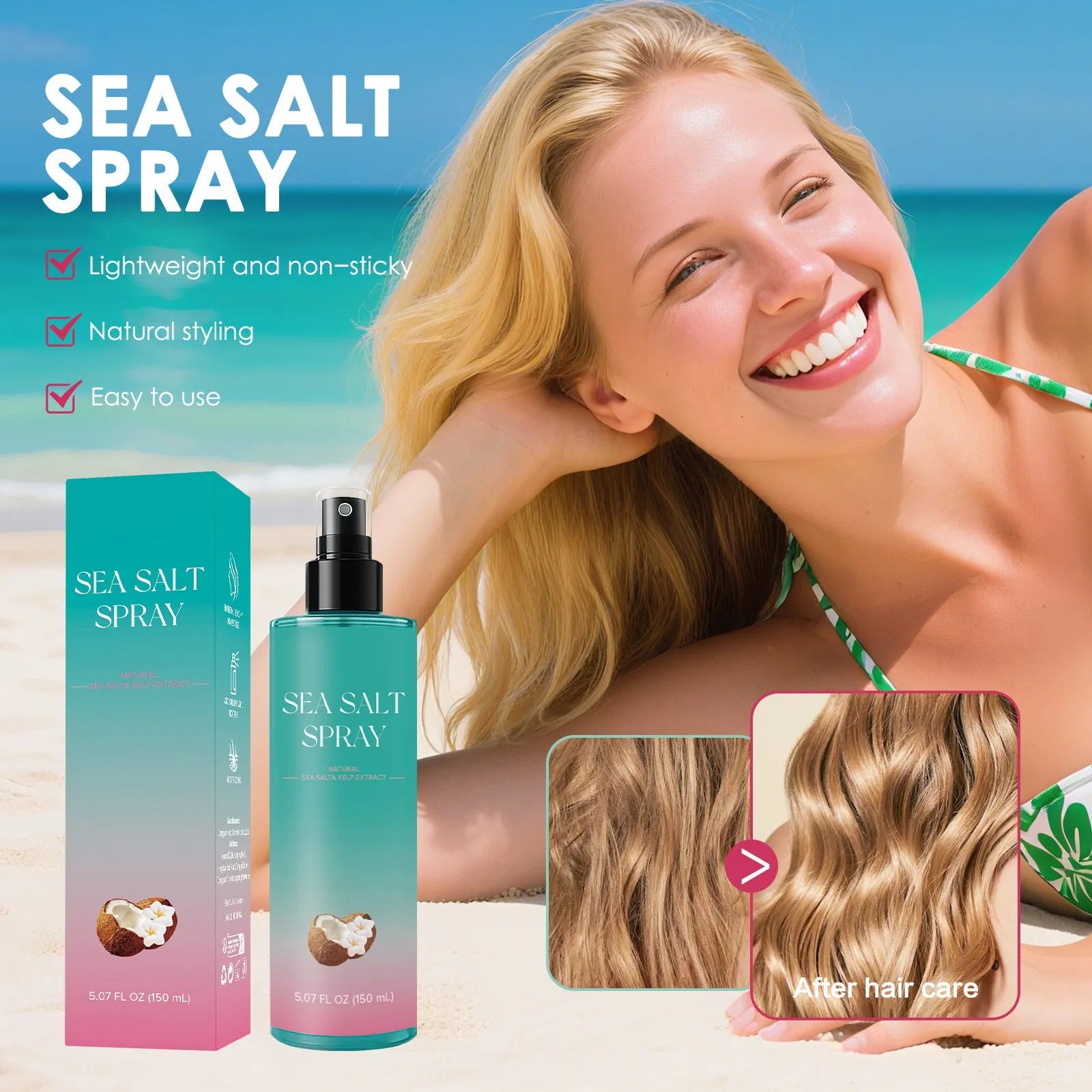150ml hair care spray bottle with pump dispenser for frizzy hair improvement