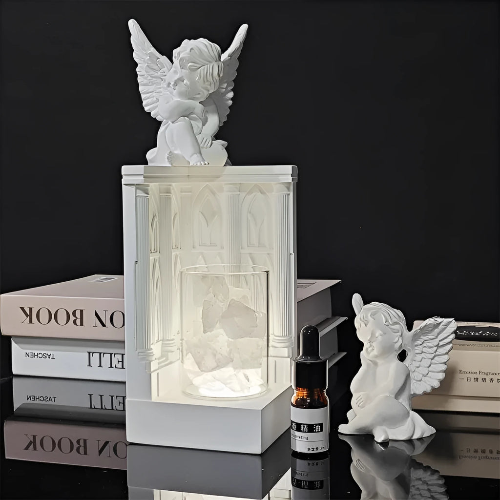 Crystal fragrant stone fire-free plaster aromatherapy diffuser with essential oil in decorative ornament piece