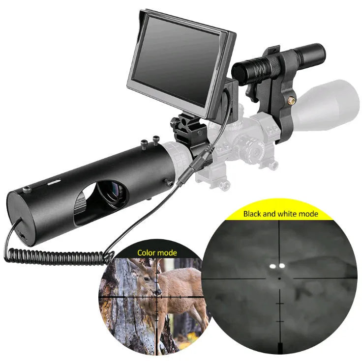Digital night vision goggles with 5-inch LCD display and laser infrared technology