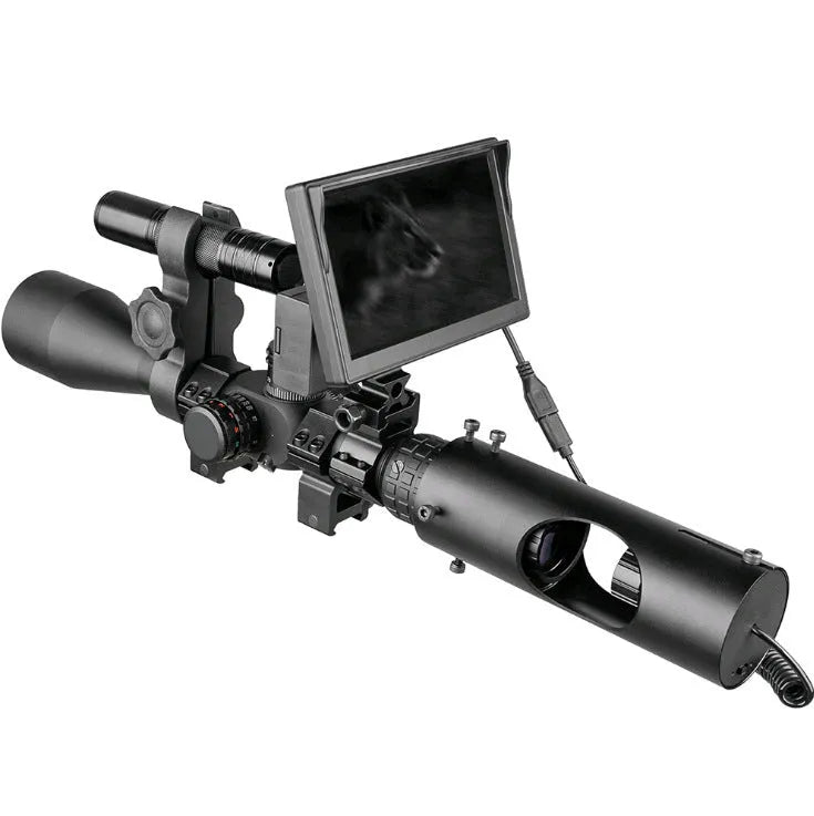 Digital night vision goggles with 5-inch LCD display and laser infrared technology