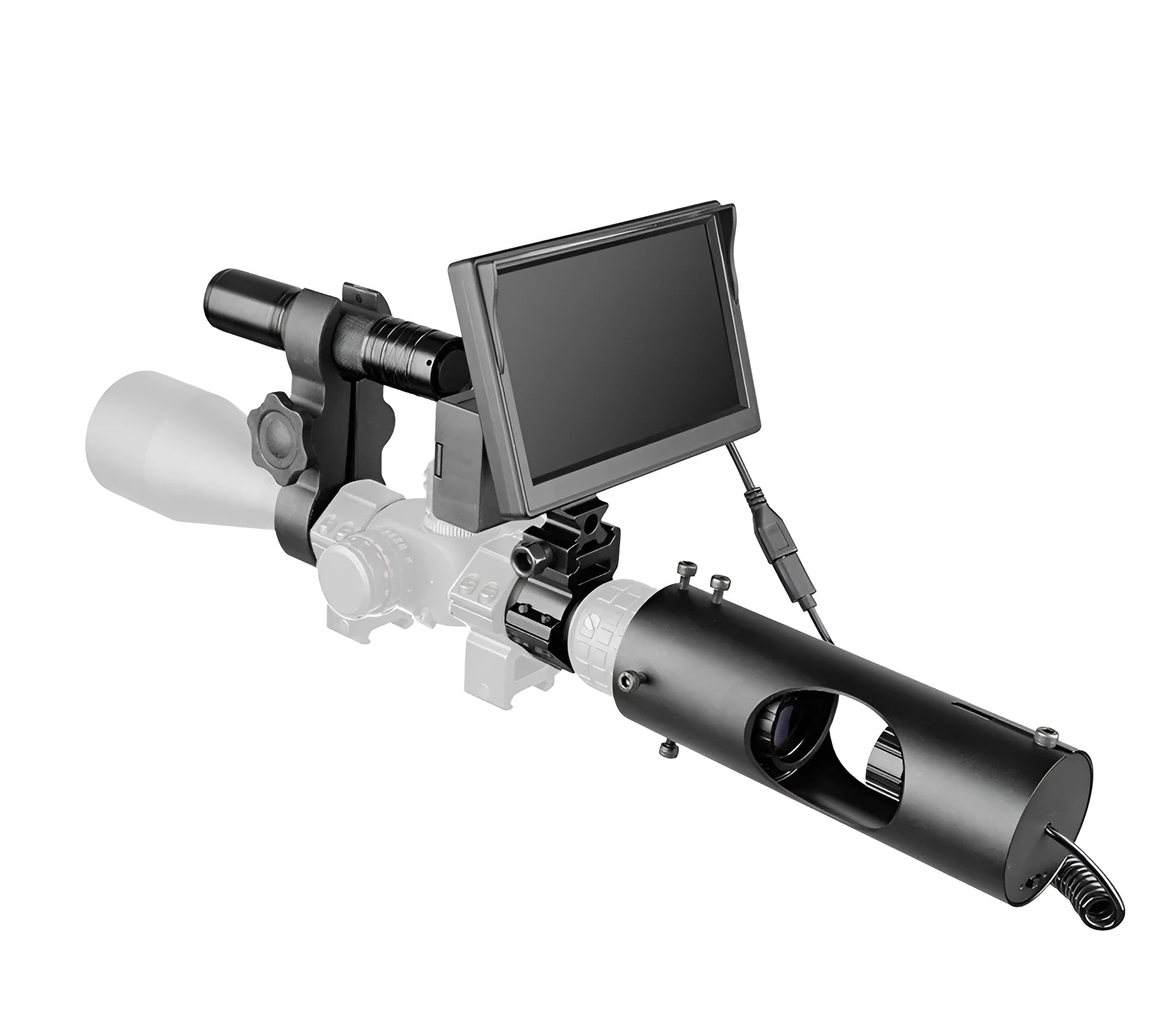 Digital night vision goggles with 5-inch LCD display and laser infrared technology
