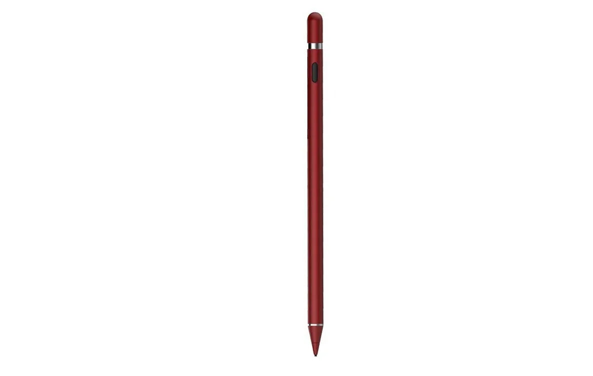 Universal active capacitive stylus pen metal cap compatible with iPad iPhone Android tablet black white silver pink red