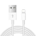White 20W USB-C Power Delivery fast charger and cable for iPhone and iPad.