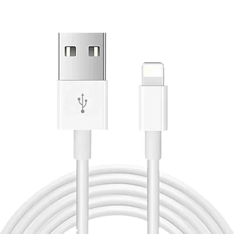 White 20W USB-C Power Delivery fast charger and cable for iPhone and iPad.