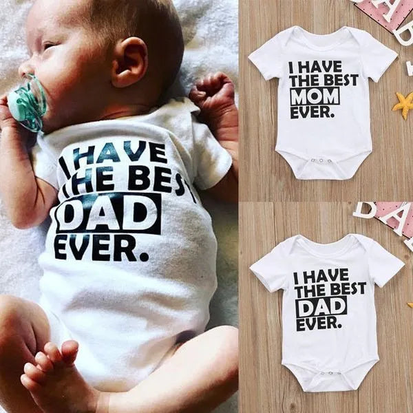 Newborn baby romper in cotton with thin section, colour A-HY1362-MOM, suitable for summer and spring, sizes 0-24 months.