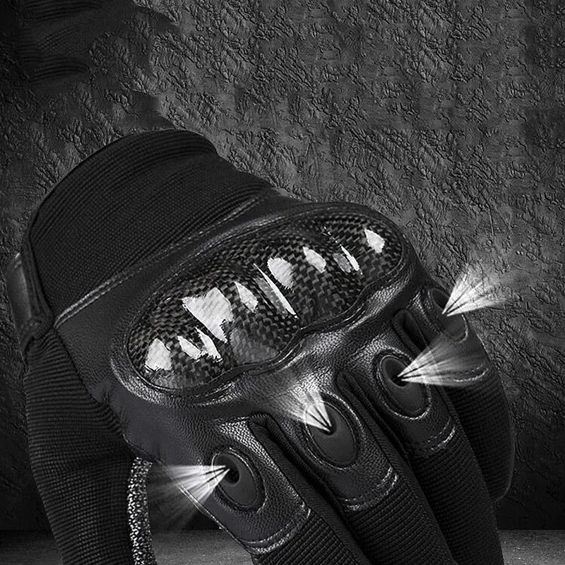 Tactical gloves with carbon fibre full-finger stab-resistant protection in solid colour, sizes M L XL