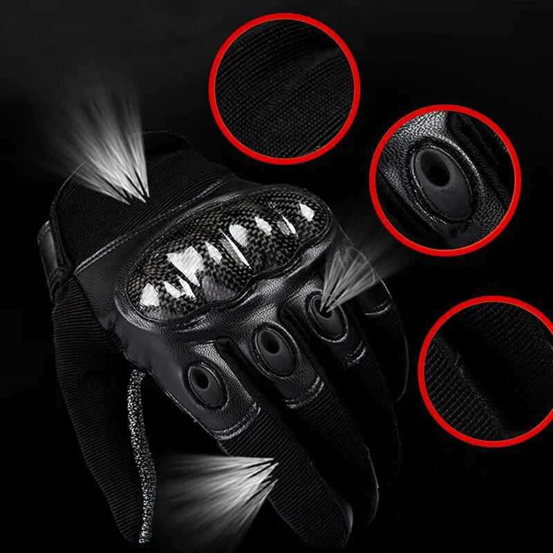 Tactical gloves with carbon fibre full-finger stab-resistant protection in solid colour, sizes M L XL