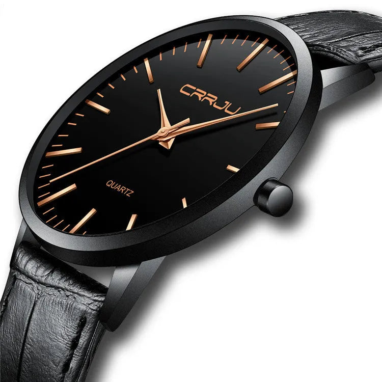 Casual waterproof quartz watch with alloy case available in black, gold or grey dial with mesh or leather strap