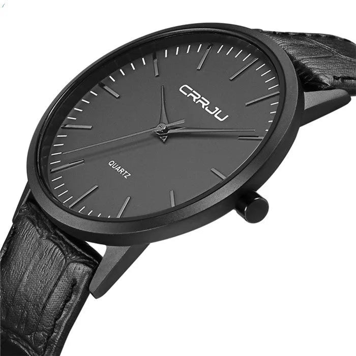 Casual waterproof quartz watch with alloy case available in black, gold or grey dial with mesh or leather strap