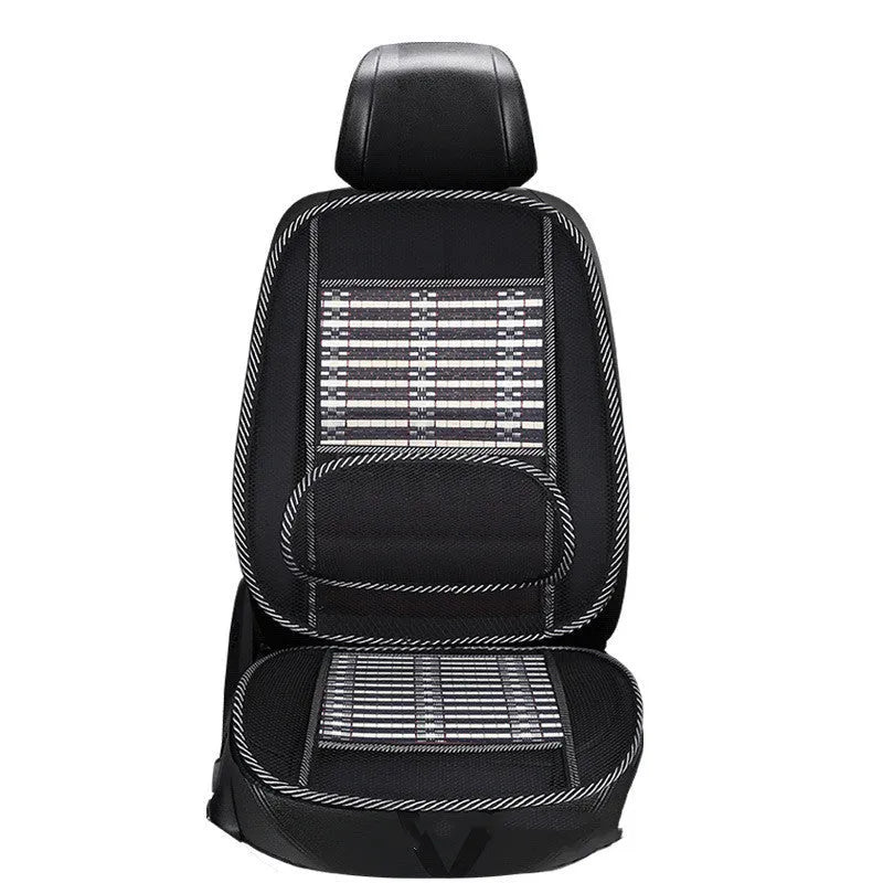 Bamboo silk breathable cool pad seat cushion with waistband for universal use in car, van, or office