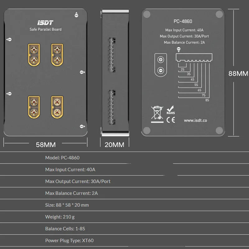 Grey parallel charging board for Astor aircraft electric toys battery accessories