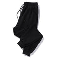 Loose fit mid-waist polyester casual trousers for teenagers, nine-length, small feet style, available in multiple colours