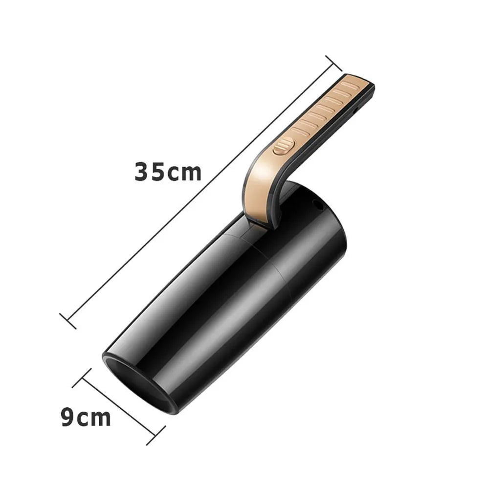 Handheld car vacuum cleaner 120W in black with nozzle, wet dry portable ABS design