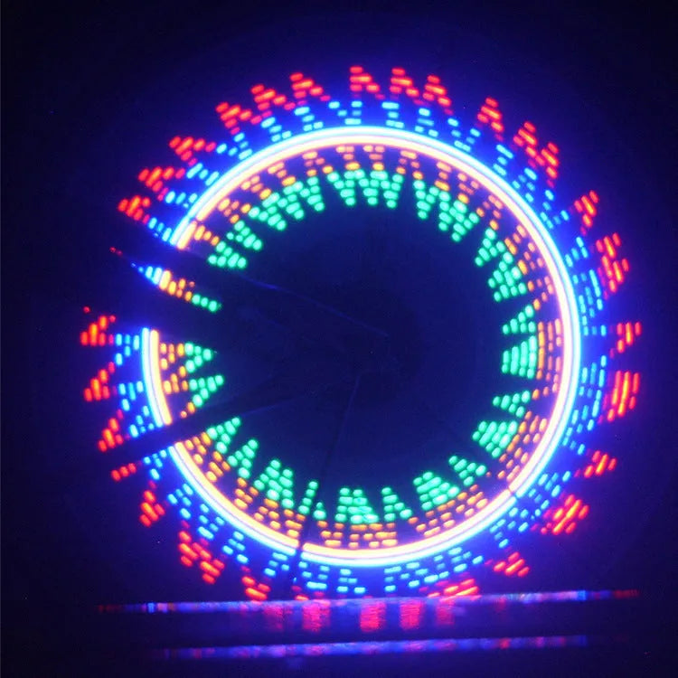 16 LED colorful bike wheel light attached to mountain bike wheel with steel wire, Sanmen Aite
