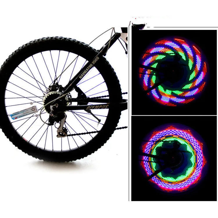 16 LED colorful bike wheel light attached to mountain bike wheel with steel wire, Sanmen Aite