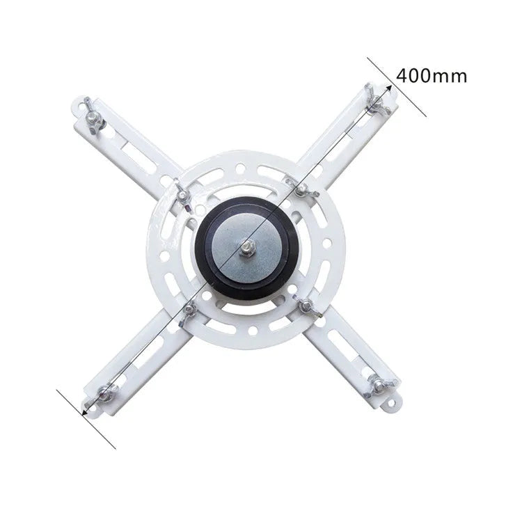 Electric projector lifting hanger with ultra-thin chassis and wireless remote on a ceiling