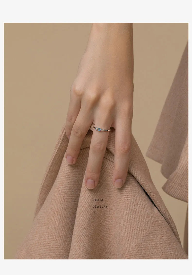925 sterling silver unisex couple rings with geometric design and inlaid gems, silver colour, 3.75g precious metal weight