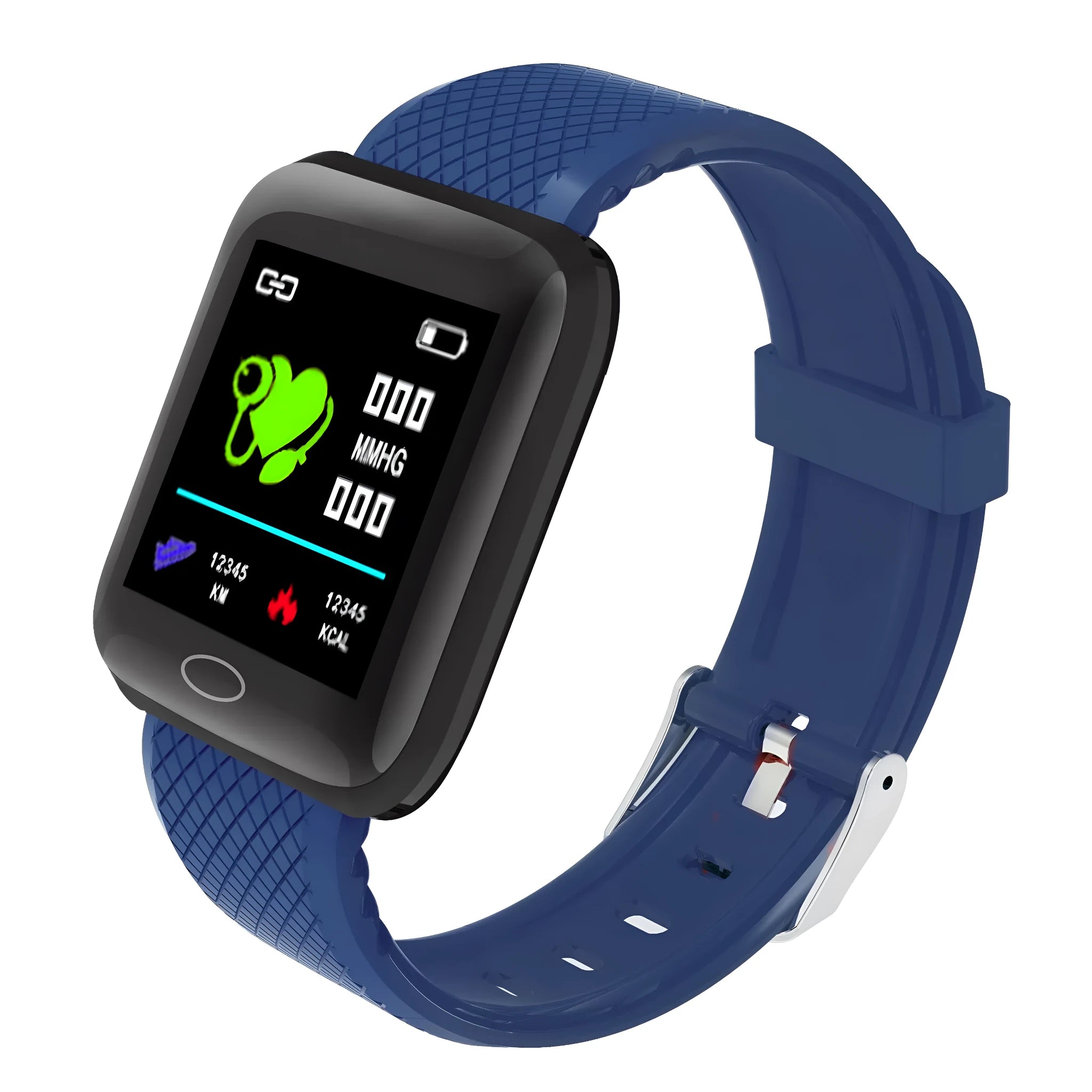 116PLUS smart bracelet heart rate monitor pedometer 1.3 inch colour screen silicone strap
