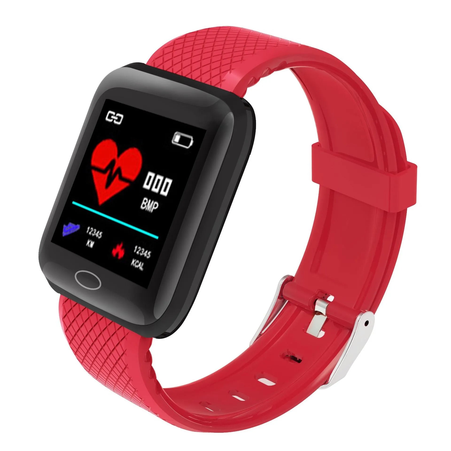 116PLUS smart bracelet heart rate monitor pedometer 1.3 inch colour screen silicone strap