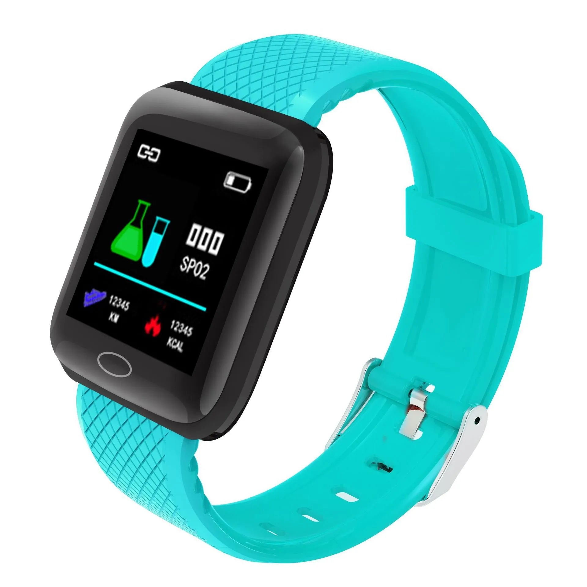 116PLUS smart bracelet heart rate monitor pedometer 1.3 inch colour screen silicone strap