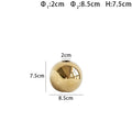 Handmade electroplated ceramic gold vase spherical shape home decor small medium large sizes gold finish