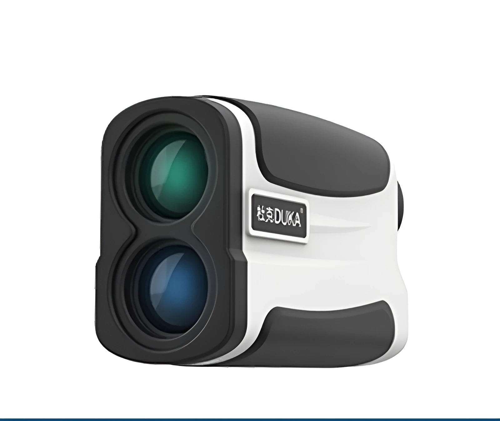 Compact black laser rangefinder for golf and outdoor distance measurement up to 1500 metres