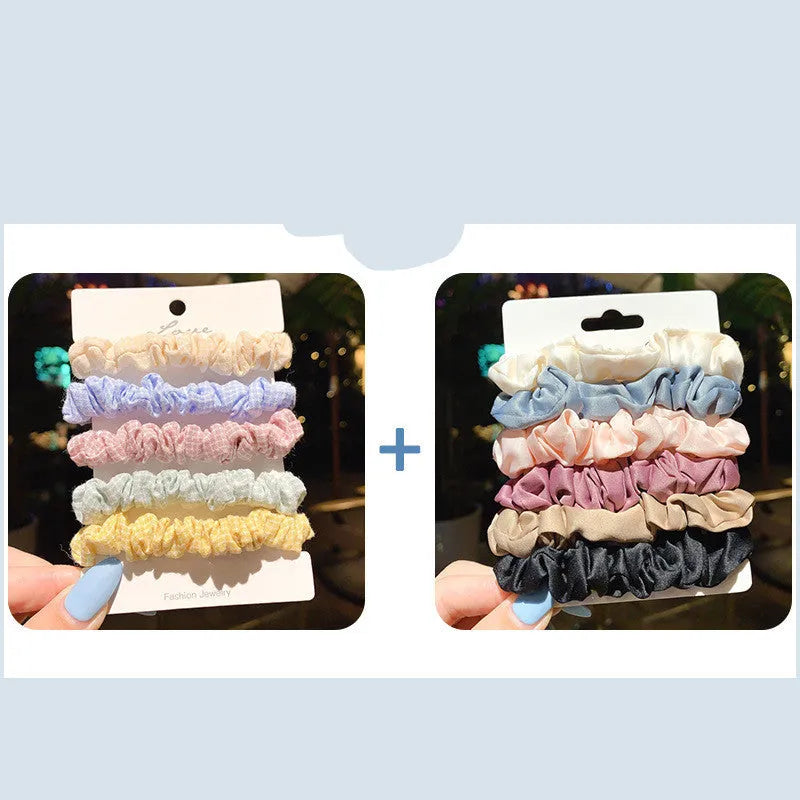 Set of children's small intestine hair rings and large intestine head ropes in autumn colours.