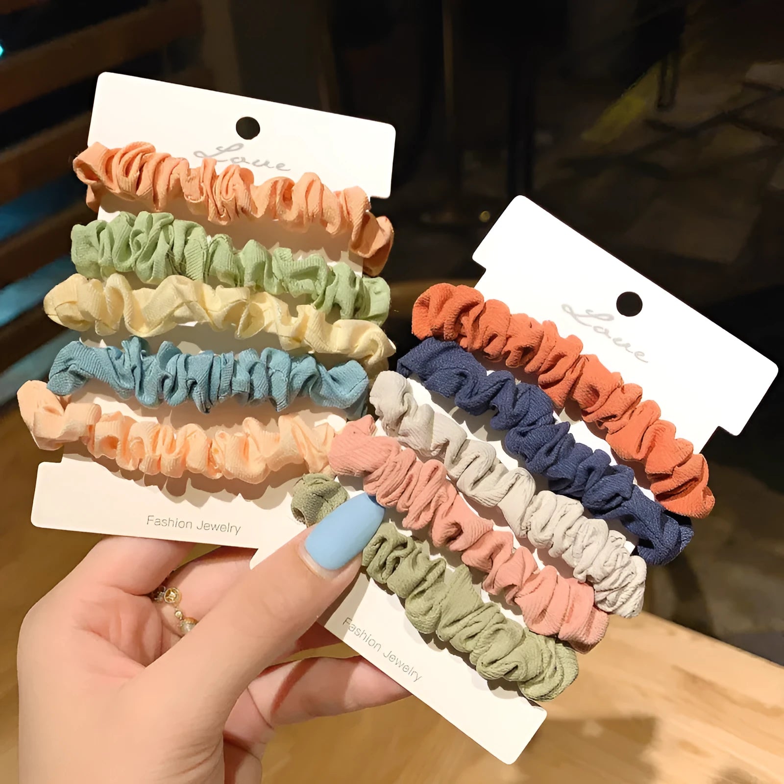 Set of children's small intestine hair rings and large intestine head ropes in autumn colours.
