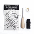 Lizhongchuang 4-piece alloy steel leather tool set in photo colour for DIY hand-stitching and carving