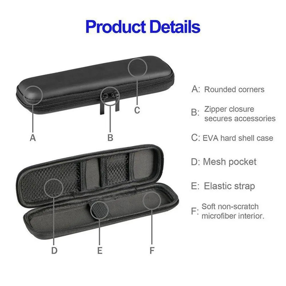 Multifunctional stationery box storage bag in composite material, square black solid colour, 50g, sizes L S XL