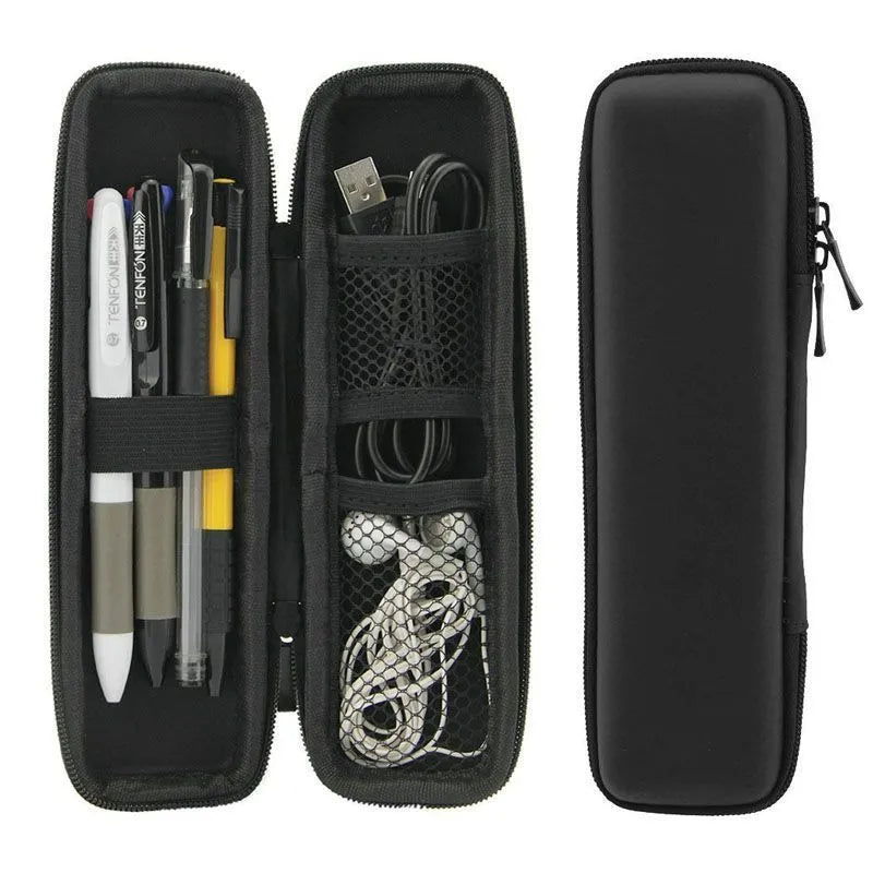Multifunctional stationery box storage bag in composite material, square black solid colour, 50g, sizes L S XL