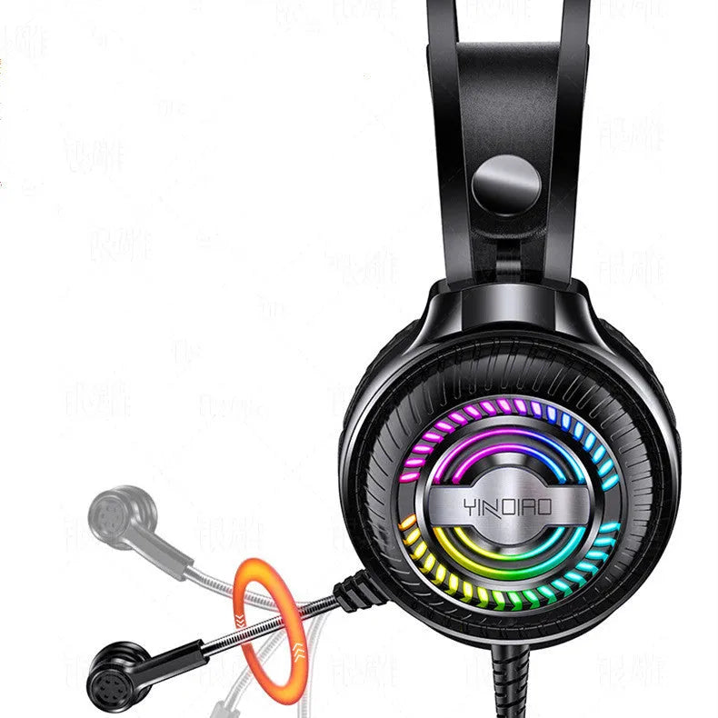 Wired computer headset with microphone showing black colour option and 3.5mm audio plug