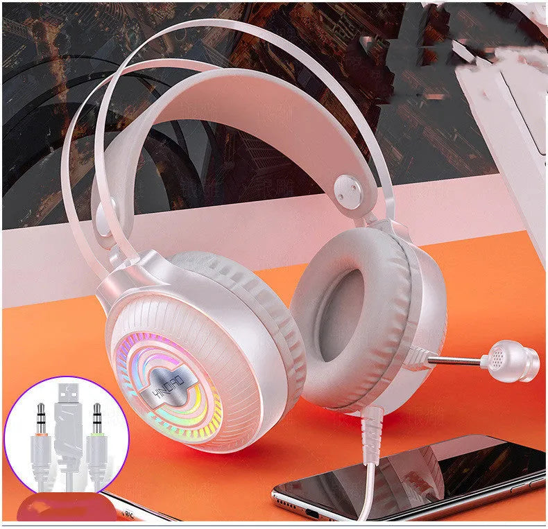 Wired computer headset with microphone showing black colour option and 3.5mm audio plug