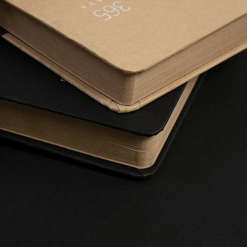 A5 hardcover locked diary notebook with 365 pages available in beige or black